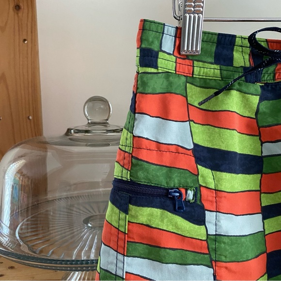 Patagonia Green Orange Blue Print Wavefarer Board Shorts 10 - Picture 7 of 14